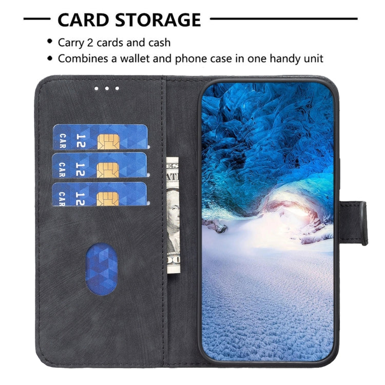 For Samsung Galaxy S25+ 5G Plaid Embossed Leather Phone Case(Black) - Galaxy S25+ 5G Cases by PMC Jewellery | Online Shopping South Africa | PMC Jewellery | Buy Now Pay Later Mobicred