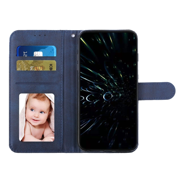 For Samsung Galaxy S25 / S24 5G Stitching Calf Texture Buckle Leather Phone Case(Blue) - Galaxy S25 5G Cases by PMC Jewellery | Online Shopping South Africa | PMC Jewellery | Buy Now Pay Later Mobicred