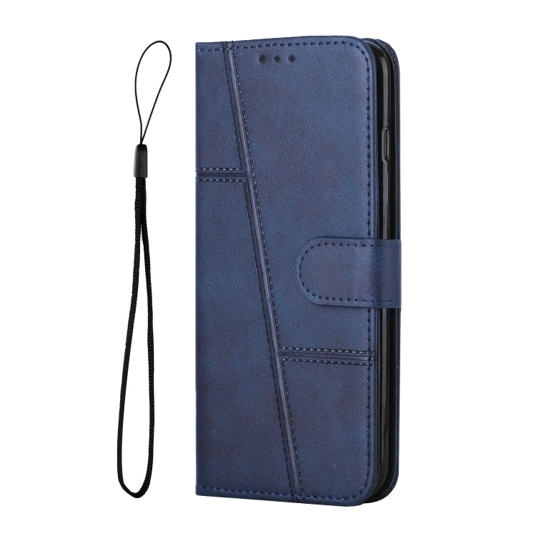 For Samsung Galaxy S25+ / S24+ 5G Stitching Calf Texture Buckle Leather Phone Case(Blue) - Galaxy S25+ 5G Cases by PMC Jewellery | Online Shopping South Africa | PMC Jewellery | Buy Now Pay Later Mobicred