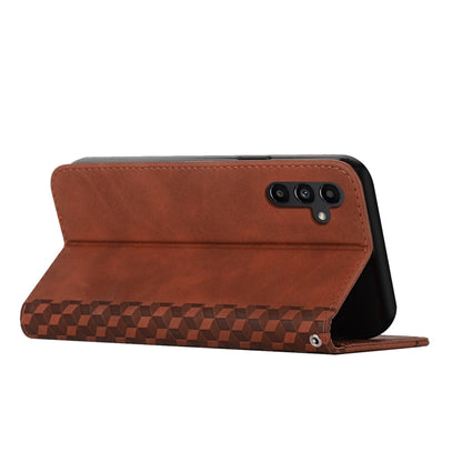 For Samsung Galaxy S25 / S24 5G Diamond Splicing Skin Feel Magnetic Leather Phone Case(Brown) - Galaxy S25 5G Cases by PMC Jewellery | Online Shopping South Africa | PMC Jewellery | Buy Now Pay Later Mobicred