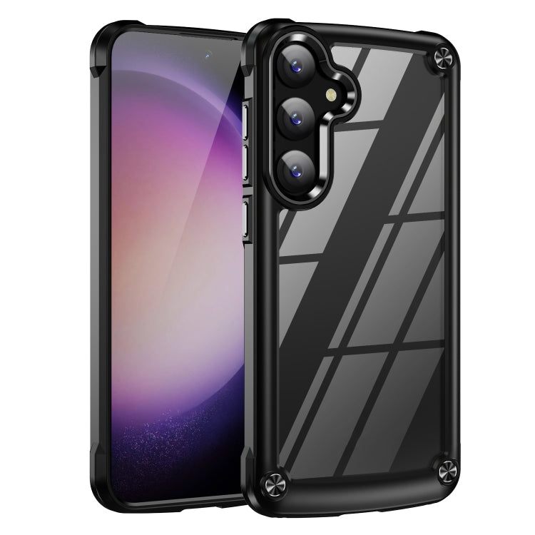 For Samsung Galaxy S25 5G TPU + PC Lens Protection Phone Case(Black) - Galaxy S25 5G Cases by PMC Jewellery | Online Shopping South Africa | PMC Jewellery | Buy Now Pay Later Mobicred