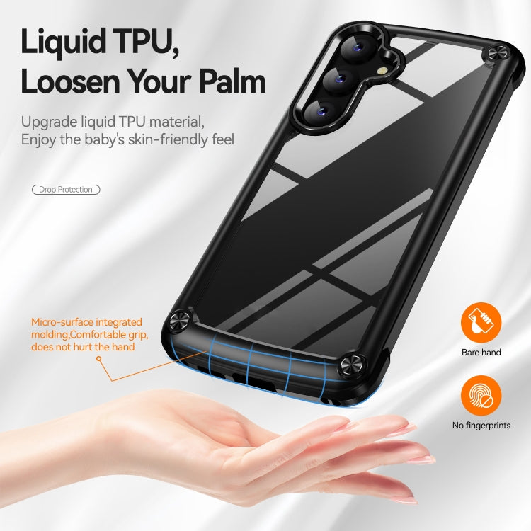 For Samsung Galaxy S25 5G TPU + PC Lens Protection Phone Case(Black) - Galaxy S25 5G Cases by PMC Jewellery | Online Shopping South Africa | PMC Jewellery | Buy Now Pay Later Mobicred