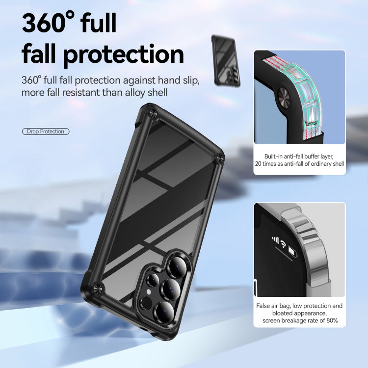 For Samsung Galaxy S25 Ultra 5G TPU + PC Lens Protection Phone Case(Black) - Galaxy S25 Ultra 5G Cases by PMC Jewellery | Online Shopping South Africa | PMC Jewellery | Buy Now Pay Later Mobicred