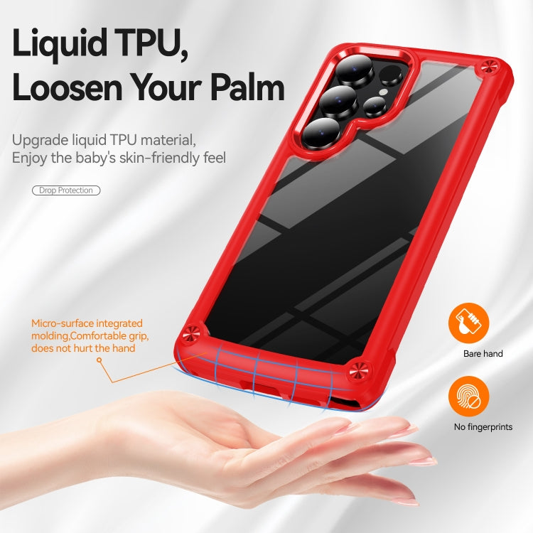 For Samsung Galaxy S25 Ultra 5G TPU + PC Lens Protection Phone Case(Red) - Galaxy S25 Ultra 5G Cases by PMC Jewellery | Online Shopping South Africa | PMC Jewellery | Buy Now Pay Later Mobicred