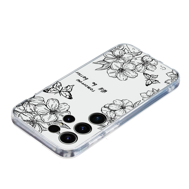 For Samsung Galaxy S25 Ultra 5G Colorful Painting Pattern TPU Phone Case(Butterfly Flower) - Galaxy S25 Ultra 5G Cases by PMC Jewellery | Online Shopping South Africa | PMC Jewellery | Buy Now Pay Later Mobicred