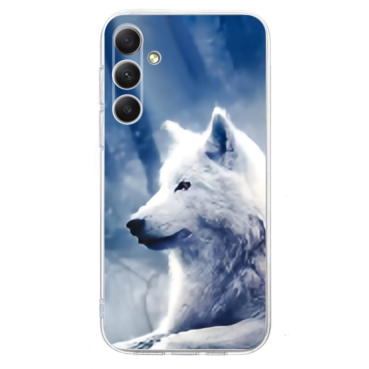 For Samsung Galaxy S25 FE 5G Colorful Painting Pattern TPU Phone Case(White Wolf) - Galaxy Phone Cases by PMC Jewellery | Online Shopping South Africa | PMC Jewellery | Buy Now Pay Later Mobicred