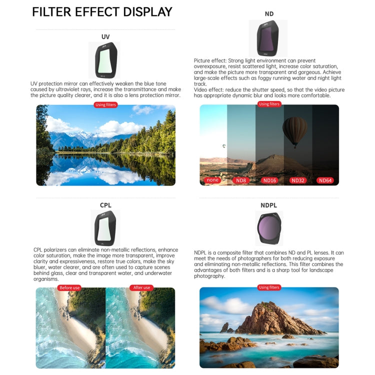 For DJI Air 3S JSR CB Series Drone Lens Filter, Filter:CPL - free shipping - PMC TechLife - Order now!