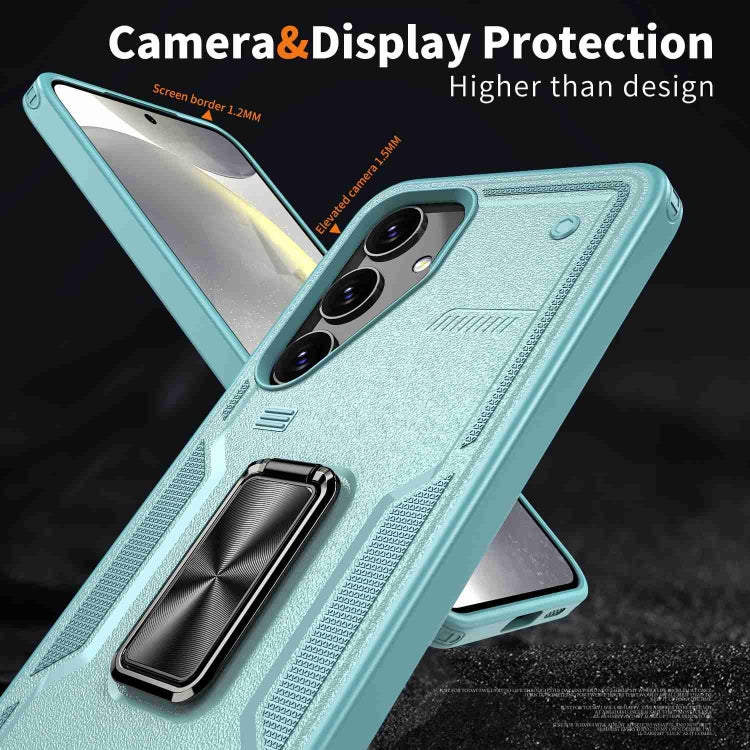 For Samsung Galaxy S25 Ultra 5G Ring Holder PC Hybrid TPU Phone Case(Blue) - Galaxy S25 Ultra 5G Cases by PMC Jewellery | Online Shopping South Africa | PMC Jewellery | Buy Now Pay Later Mobicred