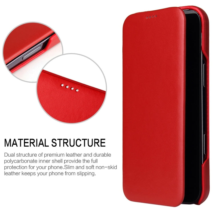 For iPhone 16 Pro Fierre Shann Top Layer Cowhide Business Magnetic Leather Phone Case(Red) - iPhone 16 Pro Cases by FIERRE SHANN | Online Shopping South Africa | PMC Jewellery | Buy Now Pay Later Mobicred