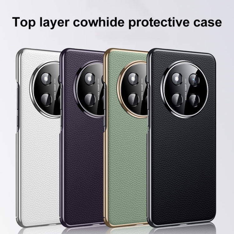 For Honor X60 Pro Genuine Leather PC Phone Case(Orange) - Honor Cases by PMC TechLife | Online Shopping South Africa | PMC TechLife | Buy Now Pay Later Mobicred