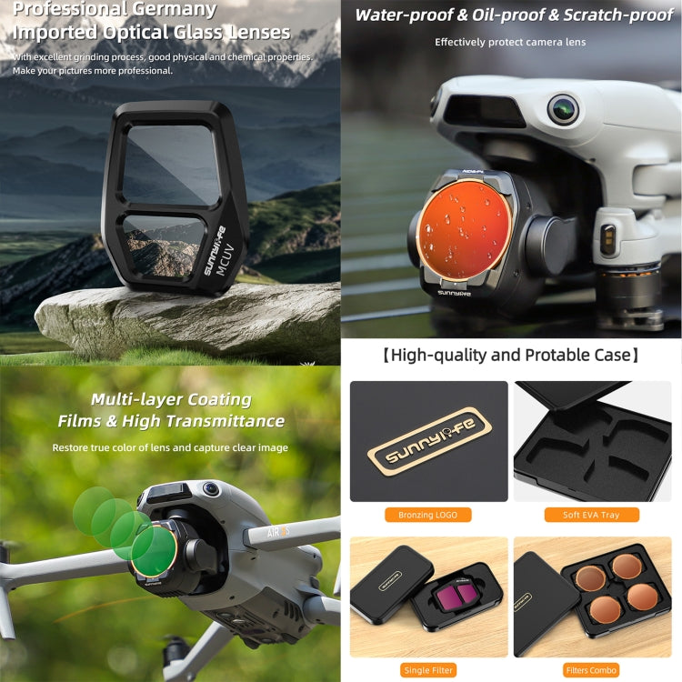 For DJI Air 3S Sunnylife Camera Lens Filter, Filter:ND32PL - free shipping - PMC TechLife - Order now!