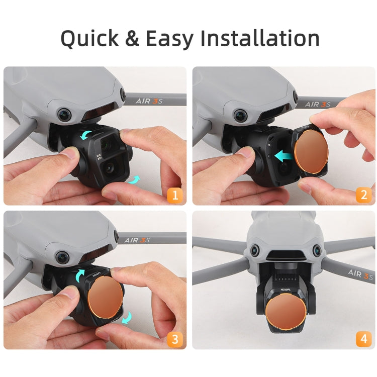 For DJI Air 3S Sunnylife Camera Lens Filter, Filter:CPL - free shipping - PMC TechLife - Order now!