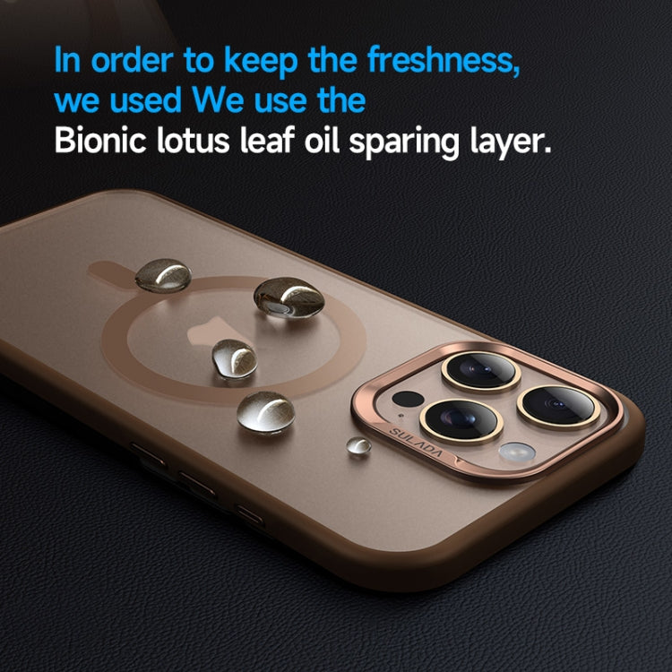 For iPhone 16 SULADA Light Sand MagSafe Magnetic PC Hybrid TPU Phone Case(Black) - free shipping - PMC Jewellery - Order now!