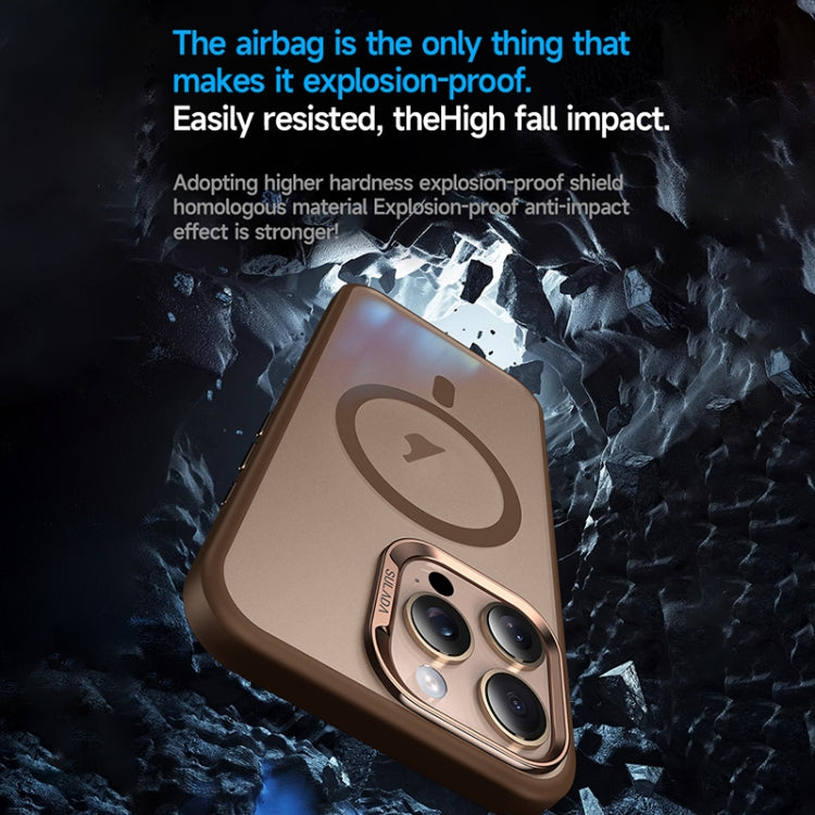 For iPhone 16 Plus SULADA Light Sand MagSafe Magnetic PC Hybrid TPU Phone Case(Grey) - free shipping - PMC Jewellery - Order now!