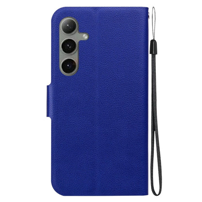 For Samsung Galaxy S25+ 5G Ultra-thin Voltage Magnetic Buckle Leather Phone Case(Blue) - Galaxy S25+ 5G Cases by PMC Jewellery | Online Shopping South Africa | PMC Jewellery | Buy Now Pay Later Mobicred