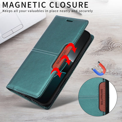 For iPhone 16 Pro GQUTROBE G01 RFID Anti-theft Leather Phone Case(Green) - iPhone 16 Pro Cases by GQUTROBE | Online Shopping South Africa | PMC Jewellery | Buy Now Pay Later Mobicred