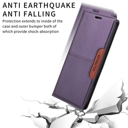 For iPhone 16 Pro Max GQUTROBE G01 RFID Anti-theft Leather Phone Case(Purple) - iPhone 16 Pro Max Cases by GQUTROBE | Online Shopping South Africa | PMC Jewellery | Buy Now Pay Later Mobicred