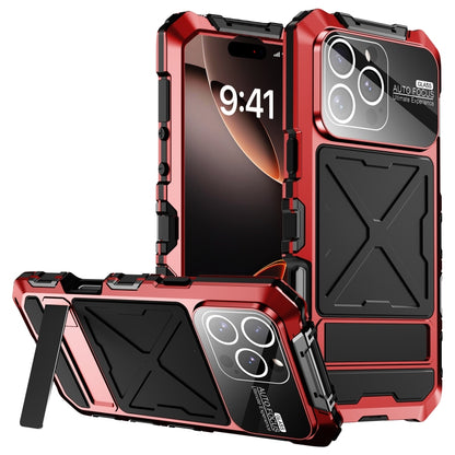 For iPhone 16 Pro Max R-JUST Life Waterproof Dustproof Shockproof Phone Case(Red) - iPhone 16 Pro Max Cases by R-JUST | Online Shopping South Africa | PMC Jewellery | Buy Now Pay Later Mobicred