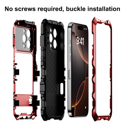 For iPhone 16 Pro R-JUST Life Waterproof Dustproof Shockproof Phone Case(Red) - iPhone 16 Pro Cases by R-JUST | Online Shopping South Africa | PMC Jewellery | Buy Now Pay Later Mobicred