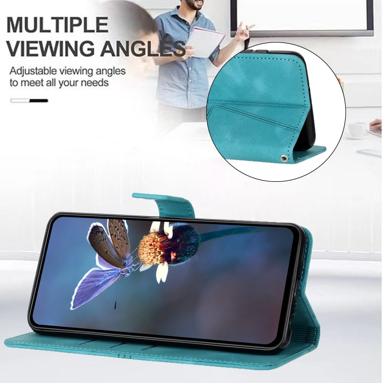 For Samsung Galaxy S25 5G Triangle Solid Color Leather Phone Case(Green) - Galaxy S25 5G Cases by PMC TechLife | Online Shopping South Africa | PMC TechLife | Buy Now Pay Later Mobicred