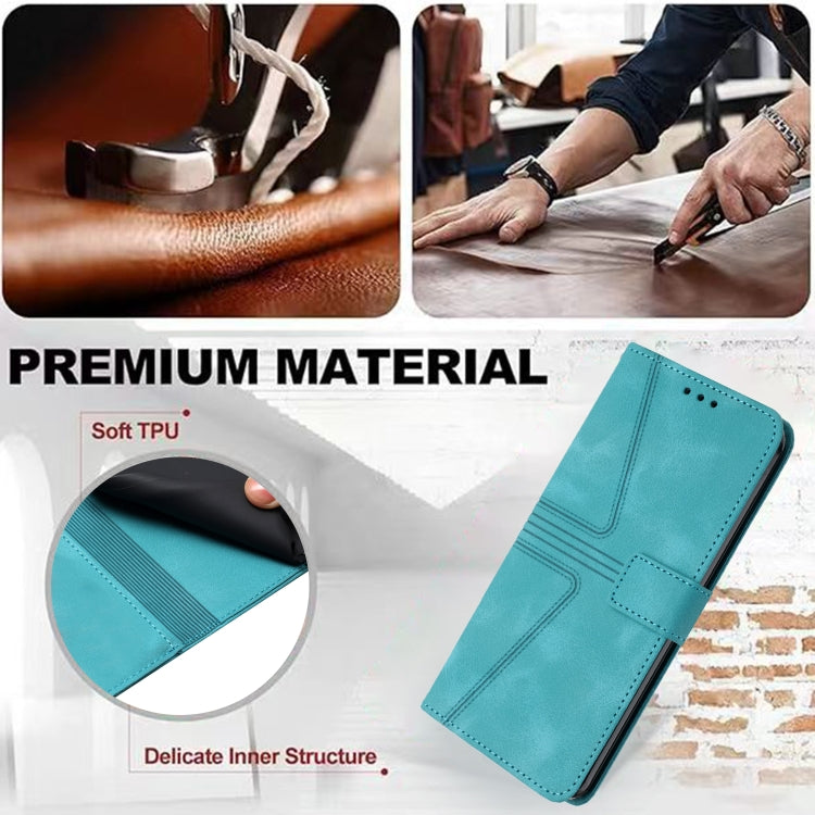 For Samsung Galaxy S25 5G Triangle Solid Color Leather Phone Case(Green) - Galaxy S25 5G Cases by PMC TechLife | Online Shopping South Africa | PMC TechLife | Buy Now Pay Later Mobicred