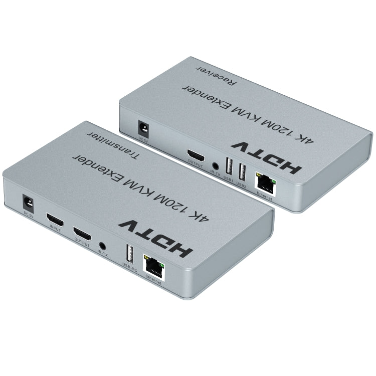 120m HDMI USB KVM 4K Network Extender, Plug:UK Plug - Amplifier by PMC TechLife | Online Shopping South Africa | PMC TechLife | Buy Now Pay Later Mobicred