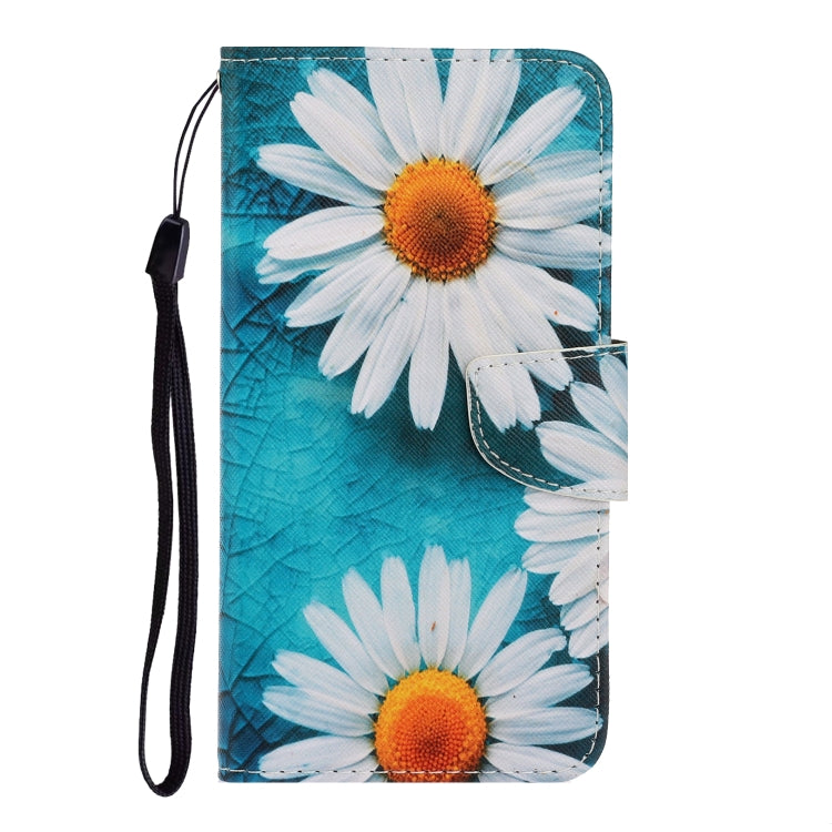 For Samsung Galaxy S25 5G Colored Drawing Pattern Leather Phone Case(Daisy) - Galaxy S25 5G Cases by PMC Jewellery | Online Shopping South Africa | PMC Jewellery | Buy Now Pay Later Mobicred