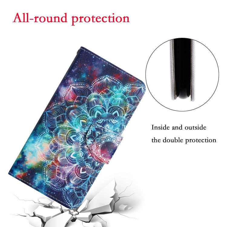 For Samsung Galaxy S25 5G Colored Drawing Pattern Leather Phone Case(Star Mandala) - Galaxy S25 5G Cases by PMC Jewellery | Online Shopping South Africa | PMC Jewellery | Buy Now Pay Later Mobicred