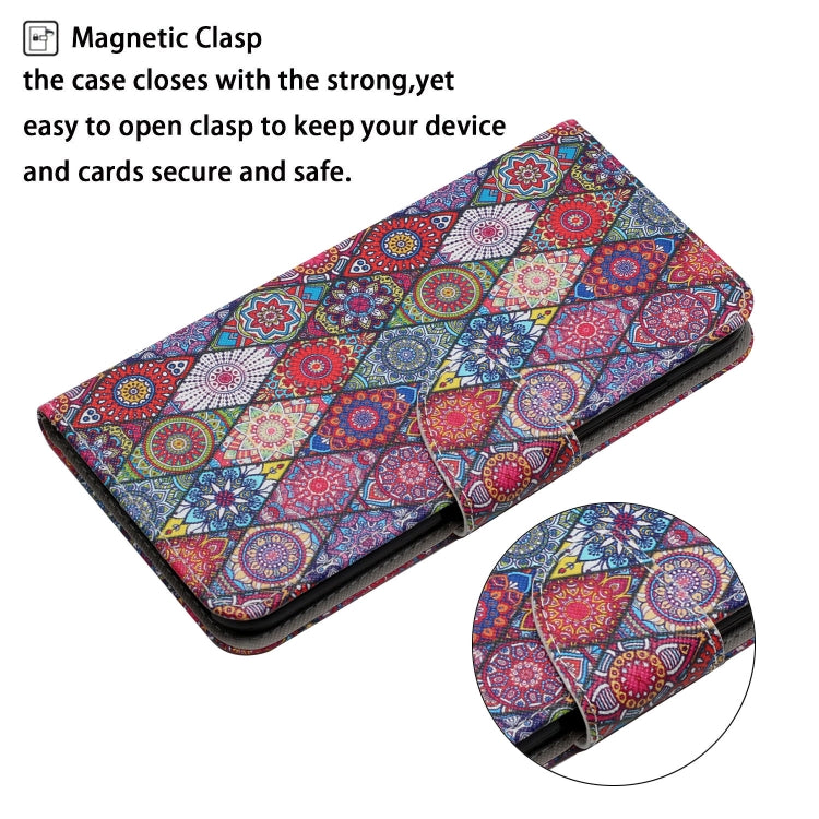 For Samsung Galaxy S25+ 5G Colored Drawing Pattern Leather Phone Case(Diamond Kaleidoscope) - Galaxy S25+ 5G Cases by PMC Jewellery | Online Shopping South Africa | PMC Jewellery | Buy Now Pay Later Mobicred