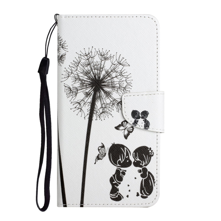For Samsung Galaxy S25+ 5G Colored Drawing Pattern Leather Phone Case(Dandelion) - Galaxy S25+ 5G Cases by PMC Jewellery | Online Shopping South Africa | PMC Jewellery | Buy Now Pay Later Mobicred