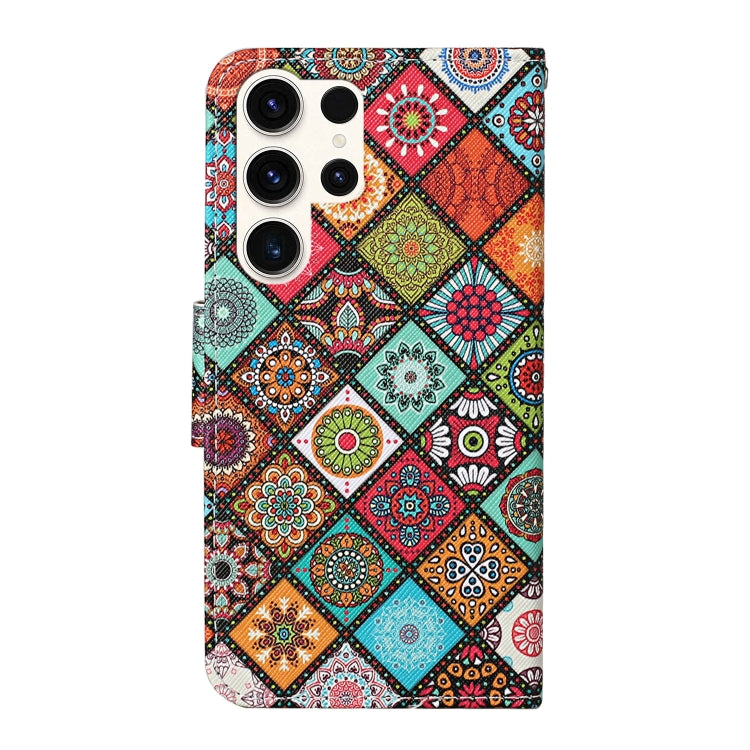 For Samsung Galaxy S25 Ultra 5G Colored Drawing Pattern Leather Phone Case(Ethnic Style) - Galaxy S25 Ultra 5G Cases by PMC Jewellery | Online Shopping South Africa | PMC Jewellery | Buy Now Pay Later Mobicred