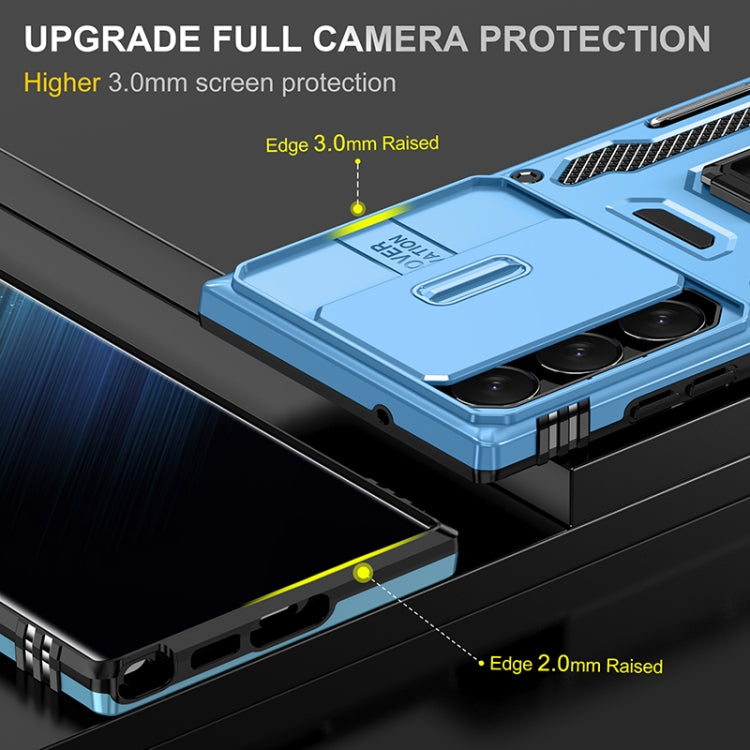 For Samsung Galaxy S25 Ultra 5G Armor PC Hybrid TPU Camera Shield Phone Case(Light Blue) - Galaxy S25 Ultra 5G Cases by PMC Jewellery | Online Shopping South Africa | PMC Jewellery | Buy Now Pay Later Mobicred