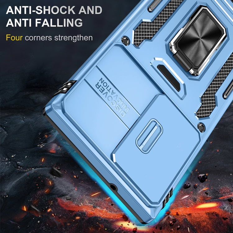 For Samsung Galaxy S25 Ultra 5G Armor PC Hybrid TPU Camera Shield Phone Case(Light Blue) - Galaxy S25 Ultra 5G Cases by PMC Jewellery | Online Shopping South Africa | PMC Jewellery | Buy Now Pay Later Mobicred