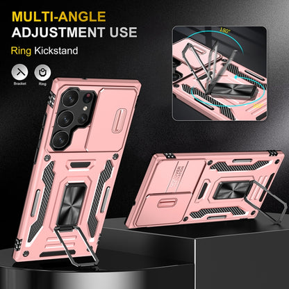 For Samsung Galaxy S25 Ultra 5G Armor PC Hybrid TPU Camera Shield Phone Case(Rose Gold) - Galaxy S25 Ultra 5G Cases by PMC Jewellery | Online Shopping South Africa | PMC Jewellery | Buy Now Pay Later Mobicred