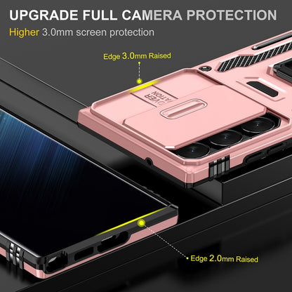 For Samsung Galaxy S25 Ultra 5G Armor PC Hybrid TPU Camera Shield Phone Case(Rose Gold) - Galaxy S25 Ultra 5G Cases by PMC Jewellery | Online Shopping South Africa | PMC Jewellery | Buy Now Pay Later Mobicred