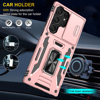 For Samsung Galaxy S25 Ultra 5G Armor PC Hybrid TPU Camera Shield Phone Case(Rose Gold) - Galaxy S25 Ultra 5G Cases by PMC Jewellery | Online Shopping South Africa | PMC Jewellery | Buy Now Pay Later Mobicred