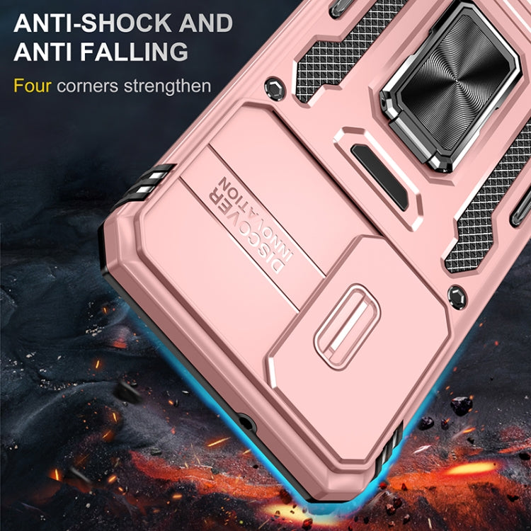 For Samsung Galaxy S25+ 5G Armor PC Hybrid TPU Camera Shield Phone Case(Rose Gold) - Galaxy S25+ 5G Cases by PMC Jewellery | Online Shopping South Africa | PMC Jewellery | Buy Now Pay Later Mobicred