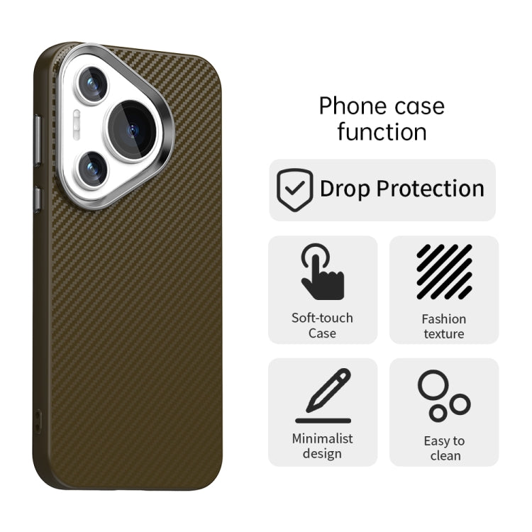 For Huawei Pura 70 Pro+ Carbon Fiber Series IMD Phone Case(Brown) - Huawei Cases by PMC Jewellery | Online Shopping South Africa | PMC Jewellery | Buy Now Pay Later Mobicred