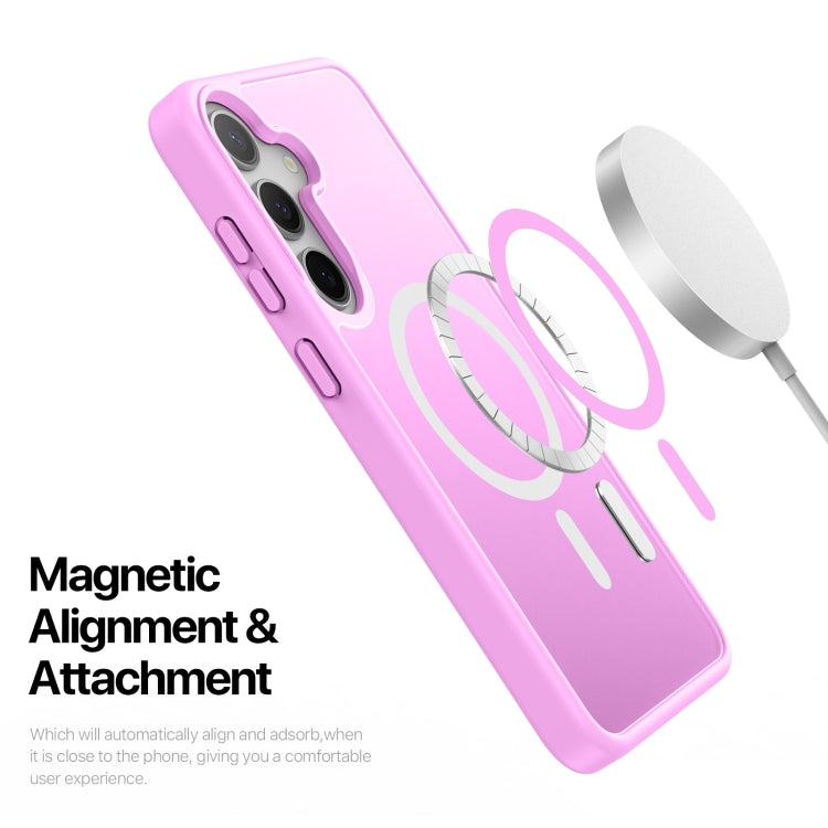 For Samsung Galaxy S25+ 5G DUX DUCIS Yind Series MagSafe TPU Hybrid PC Phone Case(Rose Pink) - Galaxy S25+ 5G Cases by DUX DUCIS | Online Shopping South Africa | PMC Jewellery | Buy Now Pay Later Mobicred