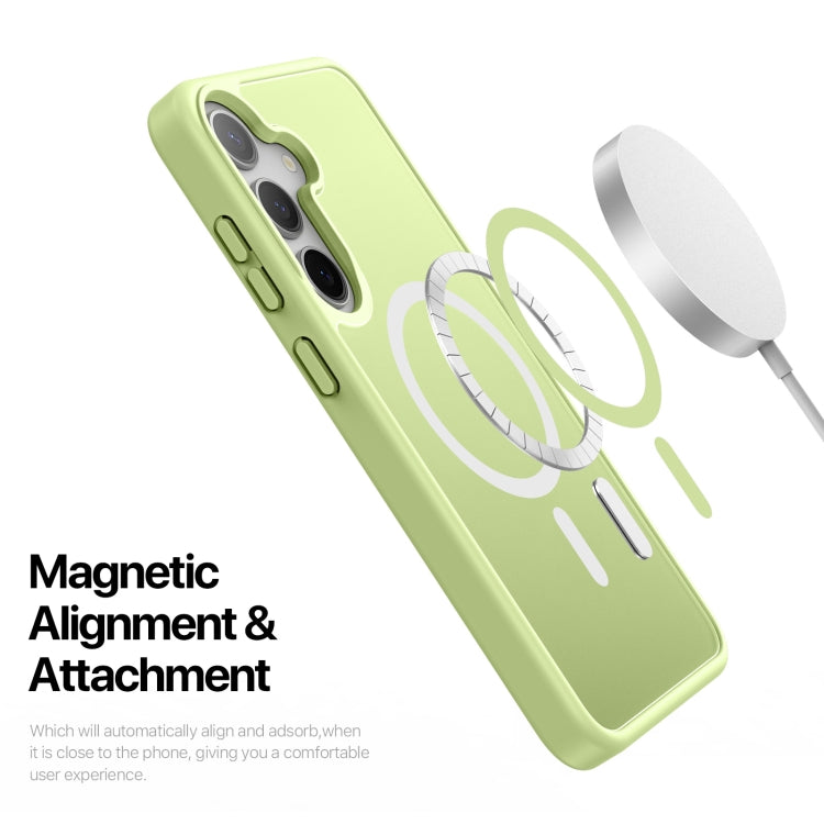 For Samsung Galaxy S25+ 5G DUX DUCIS Yind Series MagSafe TPU Hybrid PC Phone Case(Lime Green) - Galaxy S25+ 5G Cases by DUX DUCIS | Online Shopping South Africa | PMC Jewellery | Buy Now Pay Later Mobicred