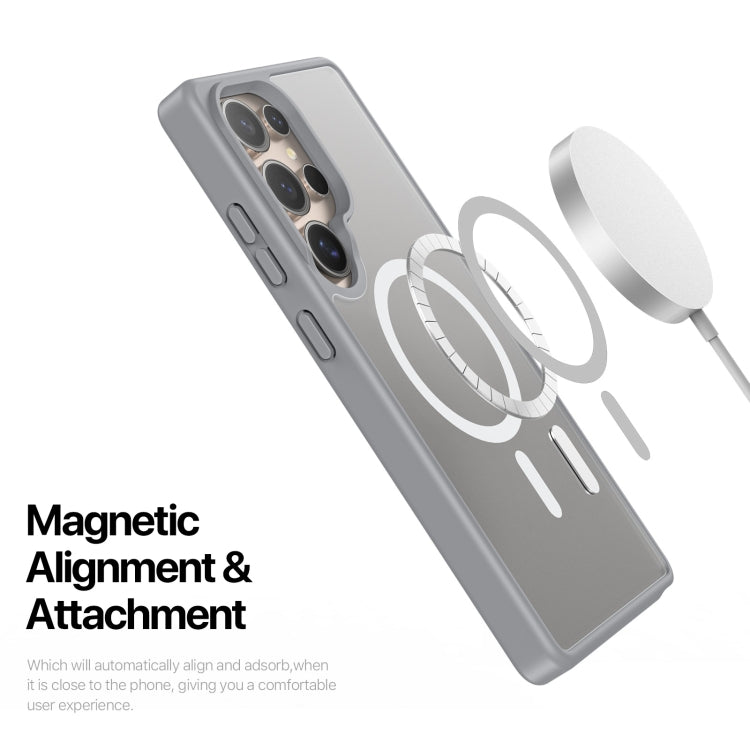 For Samsung Galaxy S25 Ultra 5G DUX DUCIS Yind Series MagSafe TPU Hybrid PC Phone Case(Grey) - Galaxy S25 Ultra 5G Cases by DUX DUCIS | Online Shopping South Africa | PMC Jewellery | Buy Now Pay Later Mobicred