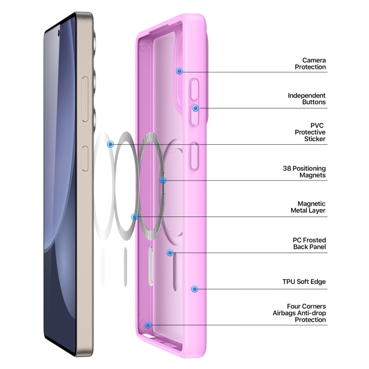 For Samsung Galaxy S25 Ultra 5G DUX DUCIS Yind Series MagSafe TPU Hybrid PC Phone Case(Rose Pink) - Galaxy S25 Ultra 5G Cases by DUX DUCIS | Online Shopping South Africa | PMC Jewellery | Buy Now Pay Later Mobicred