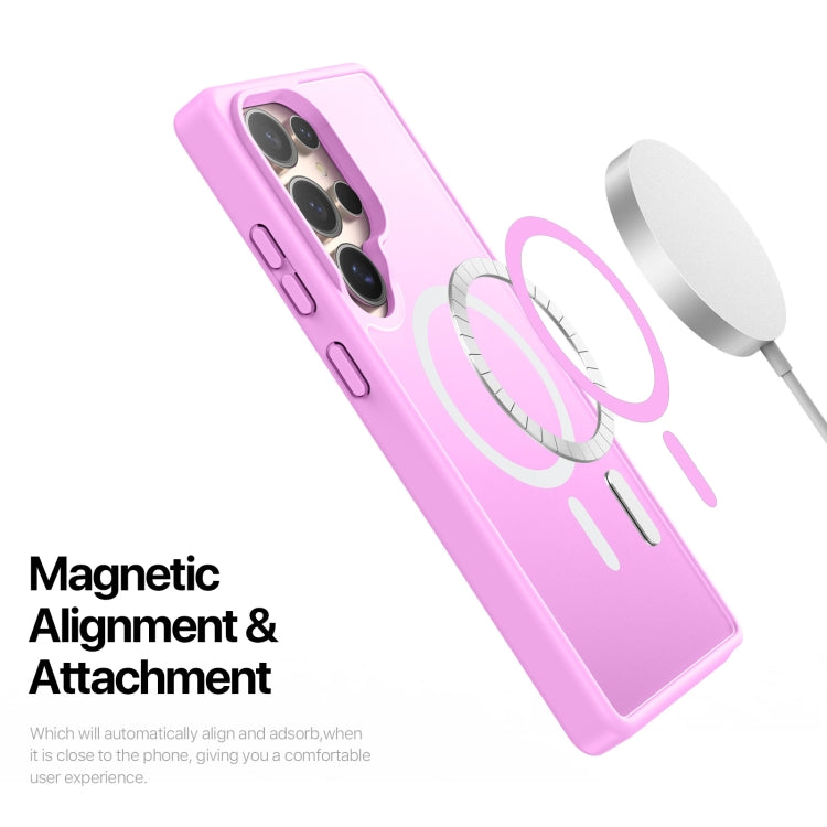 For Samsung Galaxy S25 Ultra 5G DUX DUCIS Yind Series MagSafe TPU Hybrid PC Phone Case(Rose Pink) - Galaxy S25 Ultra 5G Cases by DUX DUCIS | Online Shopping South Africa | PMC Jewellery | Buy Now Pay Later Mobicred