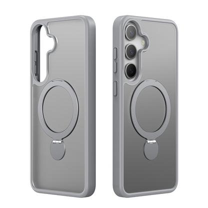 For Samsung Galaxy S25 5G DUX DUCIS Yind Series MagSafe TPU Hybrid PC Phone Case with Stand(Grey) - Galaxy S25 5G Cases by DUX DUCIS | Online Shopping South Africa | PMC Jewellery | Buy Now Pay Later Mobicred