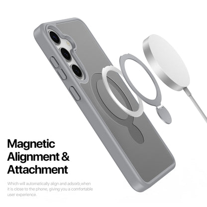 For Samsung Galaxy S25+ 5G DUX DUCIS Yind Series MagSafe TPU Hybrid PC Phone Case with Stand(Grey) - Galaxy S25+ 5G Cases by DUX DUCIS | Online Shopping South Africa | PMC Jewellery | Buy Now Pay Later Mobicred