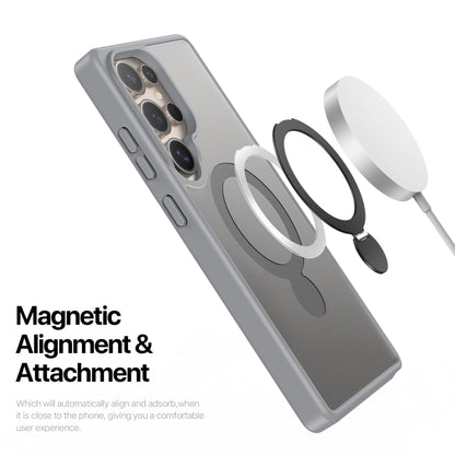 For Samsung Galaxy S25 Ultra 5G DUX DUCIS Yind Series MagSafe TPU Hybrid PC Phone Case with Stand(Grey) - Galaxy S25 Ultra 5G Cases by DUX DUCIS | Online Shopping South Africa | PMC Jewellery | Buy Now Pay Later Mobicred