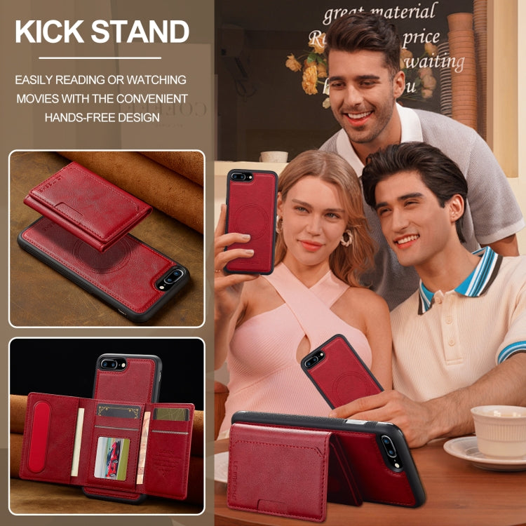 For iPhone 16e LC.IMEEKE L5 Series Detachable RFID Card Bag Magsafe Phone Case(Red) - iPhone 16e Cases by LC.IMEEKE | Online Shopping South Africa | PMC TechLife | Buy Now Pay Later Mobicred