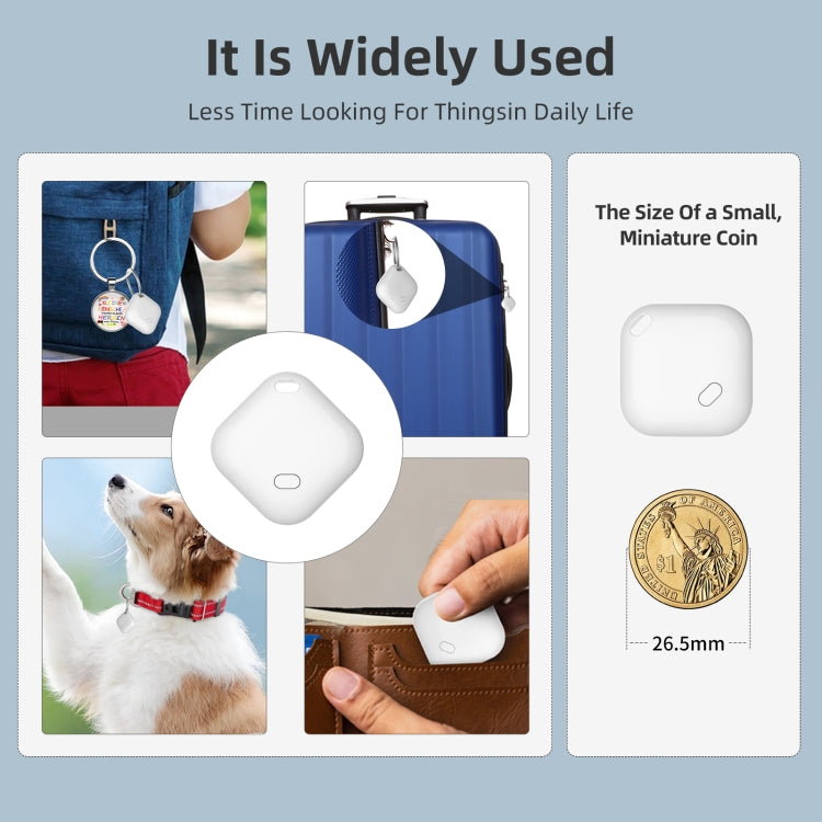 F2 Global Location Tracker Anti-lost Device(White) - Personal Tracker by PMC Jewellery | Online Shopping South Africa | PMC Jewellery | Buy Now Pay Later Mobicred