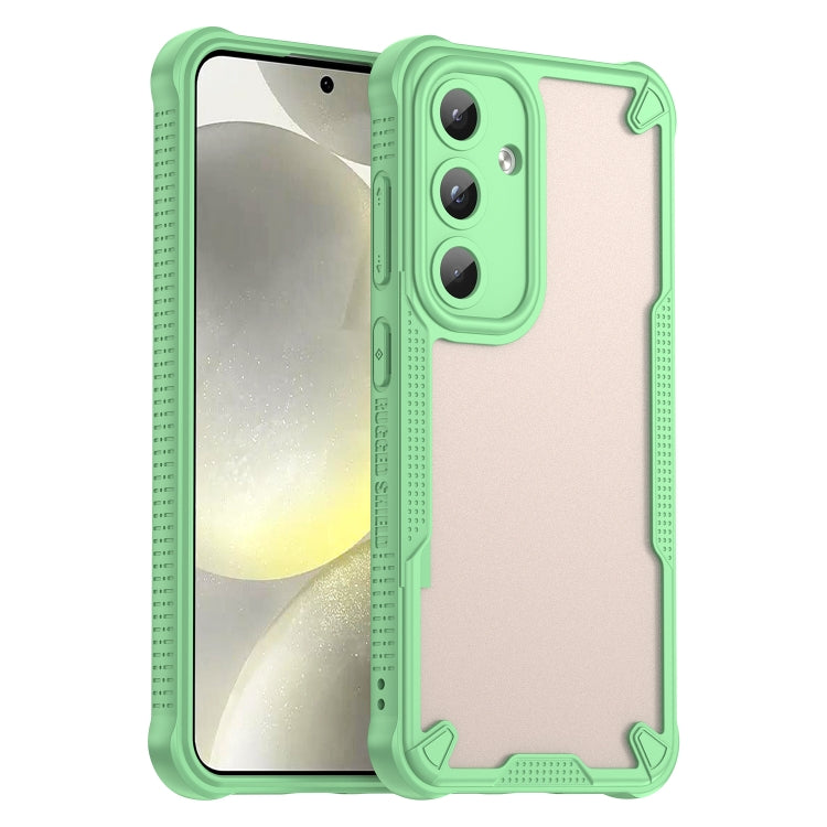 For Samsung Galaxy S25 5G Armor Glaze PC Hybrid TPU Phone Case(Green) - Galaxy S25 5G Cases by PMC Jewellery | Online Shopping South Africa | PMC Jewellery | Buy Now Pay Later Mobicred