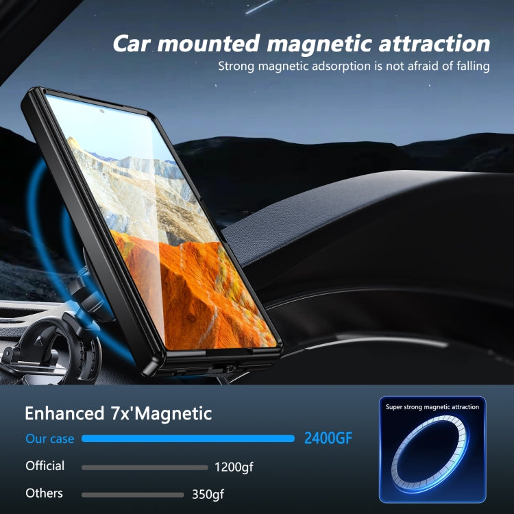 For Honor Magic Vs3 Gold Medal Rotating Folding Series Ring Holder Phone Case(Blue) - Honor Cases by PMC TechLife | Online Shopping South Africa | PMC TechLife | Buy Now Pay Later Mobicred